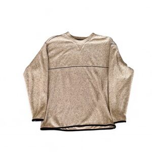 Columbia V-Neck Sweater in Tan
